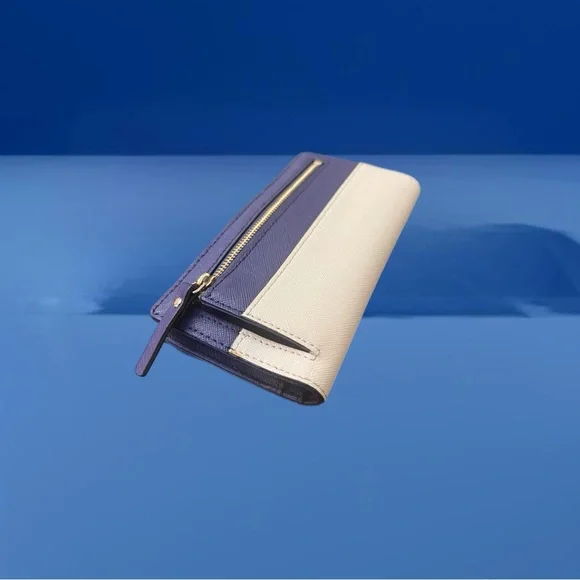 Kate Spade New York Crisp Linen/Sapphire Blue Cedar Street Stacy Wallet - Picture 3 of 6